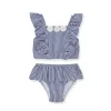 Shop All|Little Me - Baby Girl Daisy Stripe Swimsuit Blue - cutbabycare.com | baby boutique & care hub
