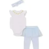 Shop All|Little Me - Baby Girl Daisy Skegging Set, Blue - cutbabycare.com | baby boutique & care hub
