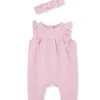 Shop All|Little Me - Baby Girl Dots Jumpsuit & Headband, Pink - cutbabycare.com | baby boutique & care hub