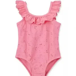 Shop All|Little Me - Baby Girl Eyelet Swimsuit Pink - cutbabycare.com | baby boutique & care hub