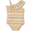 Shop All|Little Me - Baby Girl Fun Stripe Swimsuit Multi Stripe - cutbabycare.com | baby boutique & care hub