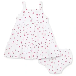 Shop All|Little Me - Baby Girl Gauze Strawberry Sundress & Panty - cutbabycare.com | baby boutique & care hub