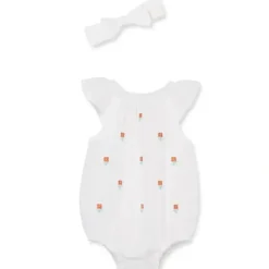 Shop All|Little Me - Baby Girl Gauze Flowers Bubble & Headband - cutbabycare.com | baby boutique & care hub