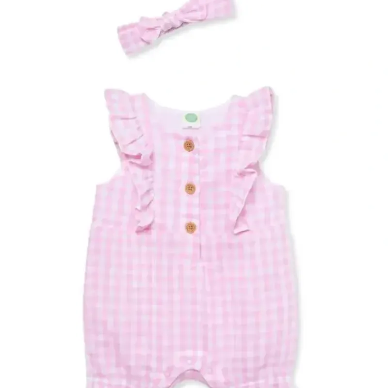 Shop All|Little Me - Baby Girl Gingham Romper & Headband - cutbabycare.com | baby boutique & care hub