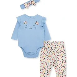 Shop All|Little Me - Baby Girl Kitty Rib Bodysuit & Pant Set - cutbabycare.com | baby boutique & care hub
