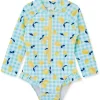 Shop All|Little Me - Baby Girl Lemon Rashguard Blue - cutbabycare.com | baby boutique & care hub