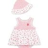 Shop All|Little Me - Baby Girl Strawberries Popover & Hat - cutbabycare.com | baby boutique & care hub