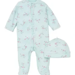 Shop All|Little Me - Baby Girls Floral Spray Footie With Hat, Mint - cutbabycare.com | baby boutique & care hub