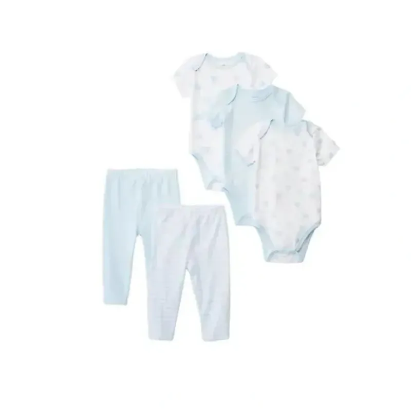 Shop All|Little Me - Bears Bodysuit Pant Set 5Pc, Blue - cutbabycare.com | baby boutique & care hub