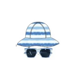 Shop All|Little Me - 2Pc Boy Hat & Sunglass Set Tie Dye, Blue/White, 0/12M - cutbabycare.com | baby boutique & care hub