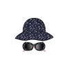 Shop All|Little Me - 2Pc Girl Hat & Sunglass Set Blue With Rainbow Hearts, 0/12M - cutbabycare.com | baby boutique & care hub