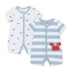 Shop All|Little Me - 2Pk Baby Boy Crab Cotton Rompers - cutbabycare.com | baby boutique & care hub