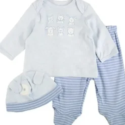 Shop All|Little Me - 3Pk Baby Boy Puppy Fun Set Blue - cutbabycare.com | baby boutique & care hub