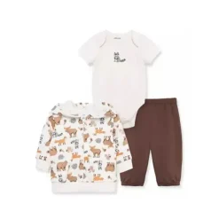 Shop All|Little Me - 3Pk Baby Boy Woodland Hoodie Set - cutbabycare.com | baby boutique & care hub