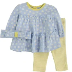 Shop All|Little Me - 3Pk Baby Girl Daisies Tunic Set, Yellow - cutbabycare.com | baby boutique & care hub