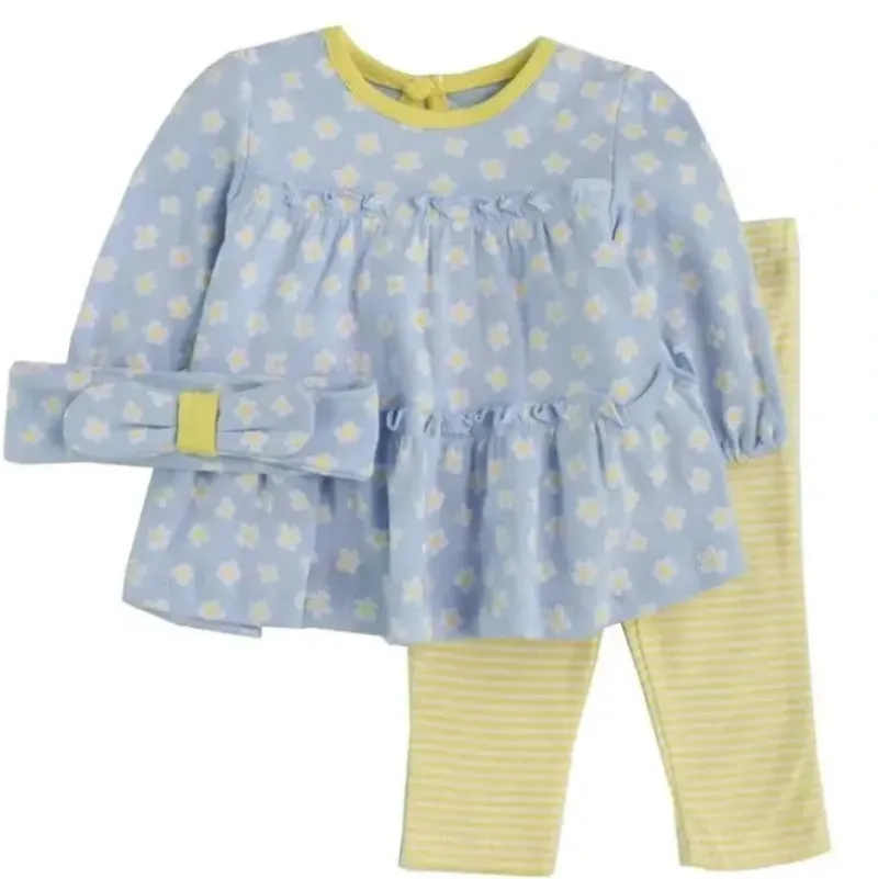 Shop All|Little Me - 3Pk Baby Girl Daisies Tunic Set, Yellow - cutbabycare.com | baby boutique & care hub