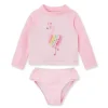 Shop All|Little Me - 2Pk Baby Girl Flamingo Long Sleeve Rashguard Pink - cutbabycare.com | baby boutique & care hub