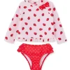 Shop All|Little Me - 2Pk Baby Girl Swim Rash Guard Set, Strawberry - cutbabycare.com | baby boutique & care hub