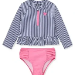 Shop All|Little Me - 2Pk Heart Long Sleeve Rashguard Blue - cutbabycare.com | baby boutique & care hub