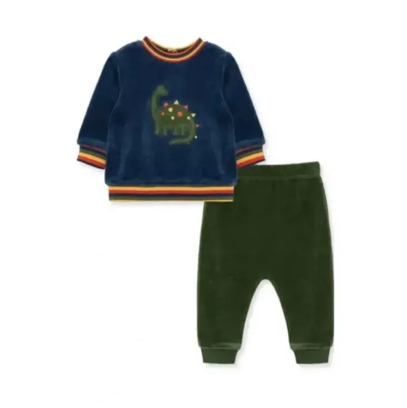 Shop All|Little Me - 2Pk Little Me Dino Fun Velour Set - cutbabycare.com | baby boutique & care hub