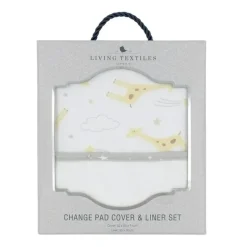 Shop All|Living Textiles Cotton Baby Change Pad Cover & Waterproof Liner Set Noah Giraffe - cutbabycare.com | baby boutique & care hub