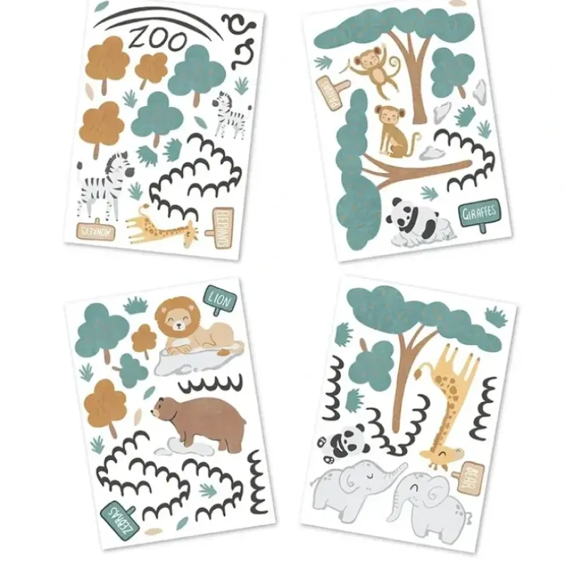 Shop All|Lolli Living Day At The Zoo Wall Decal Set - cutbabycare.com | baby boutique & care hub