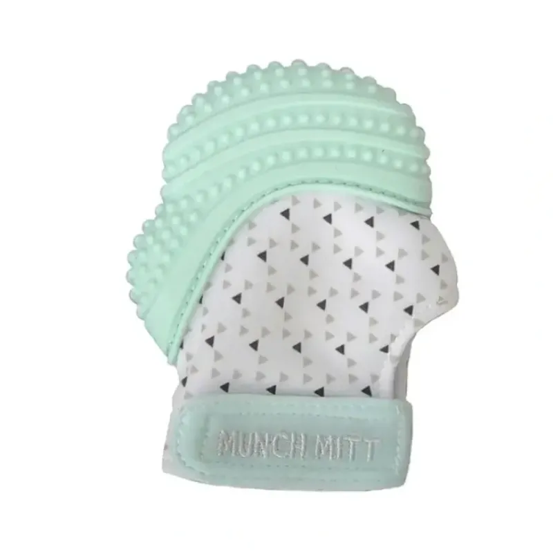 Shop All|Malarkey Kids Munch Mitt Baby 3-7m Teething Mitten Gloves Silicone Mint Green - cutbabycare.com | baby boutique & care hub