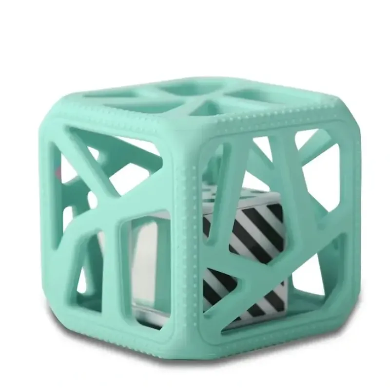 Stroller|Malarkey Kids Soft Chewing Cube Baby/Infant 3m+ Sensory Rattle/Teether Toy Mint - cutbabycare.com | baby boutique & care hub