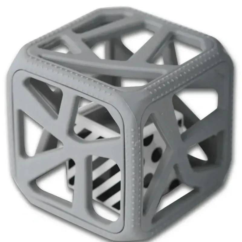 Stroller|Malarkey Kids Soft Chewing Cube Baby/Infant 3m+ Sensory Rattle/Teether Toy Grey - cutbabycare.com | baby boutique & care hub