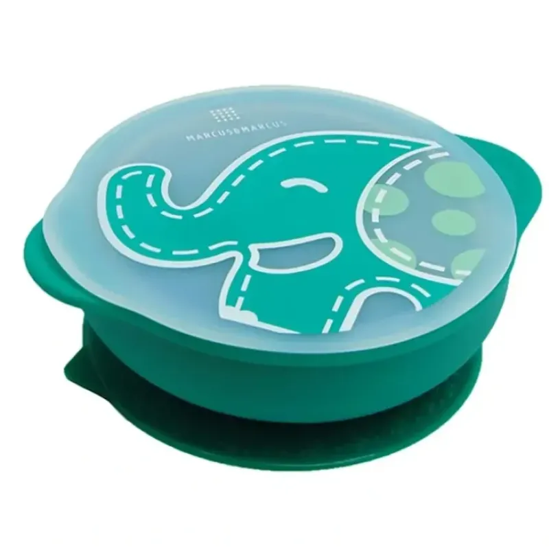 Shop All|Marcus & Marcus 450ml Suction Bowl w/ Lid BPA Free Baby/Toddler 12m+ Green Ollie - cutbabycare.com | baby boutique & care hub