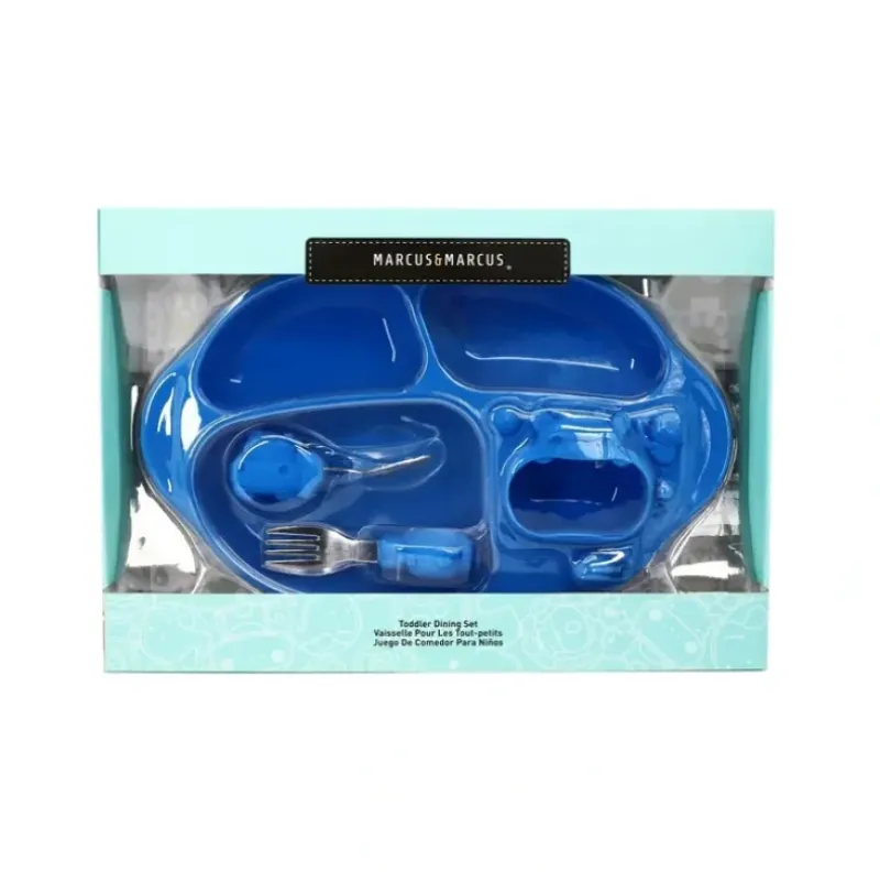 Shop All|Marcus & Marcus Toddler/Child Silicone Dining Plate Set Blue Hippo Lucas 18m+ - cutbabycare.com | baby boutique & care hub