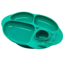Shop All|Marcus & Marcus Yummy Dips Suction Divided Plate - Ollie Green - cutbabycare.com | baby boutique & care hub