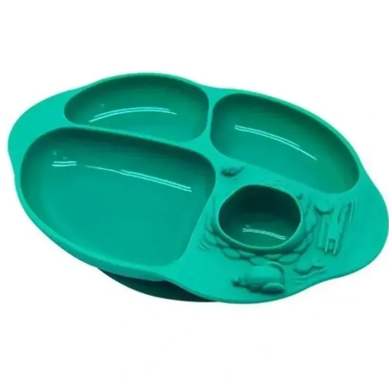 Shop All|Marcus & Marcus Yummy Dips Suction Divided Plate - Ollie Green - cutbabycare.com | baby boutique & care hub