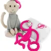 Shop All|Matchstick Monkey Teething Gift Set Plush/Teether/Muslin Blanket Baby 3m+ Pink - cutbabycare.com | baby boutique & care hub