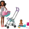 Stroller|Mattel - Barbie Playset with Babysitter Doll, Curly Brunette Hair - cutbabycare.com | baby boutique & care hub