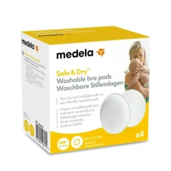 Health Safety|Medela Washable Bra Pads 4 Pack - cutbabycare.com | baby boutique & care hub