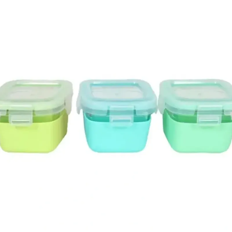 Shop All|Melii - Glass Food Storage Containers with Silicone Sleeve, 5.4oz, Mint, Blue, Lime - cutbabycare.com | baby boutique & care hub