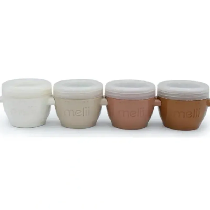 Shop All|Melii - 4Pk Snap & Go Baby Food Storage Containers with lids, Neutrals, 4 Oz - cutbabycare.com | baby boutique & care hub