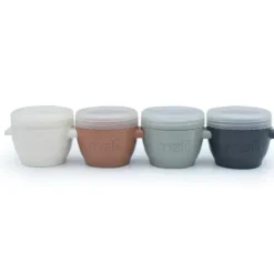 Shop All|Melii - 4Pk Snap & Go Baby Food Storage Containers with Lids, Earth Tones, 4 Oz - cutbabycare.com | baby boutique & care hub