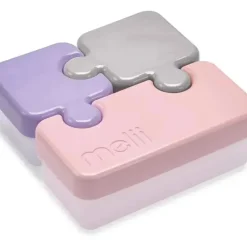 Shop All|Melii - Puzzle Bento Box Food Storage Container, 3 Compartments, Pink, Purple & Grey - cutbabycare.com | baby boutique & care hub