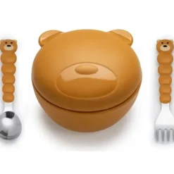 Shop All|Melii - Silicone Bear Bowl With Lid & Utensils - cutbabycare.com | baby boutique & care hub