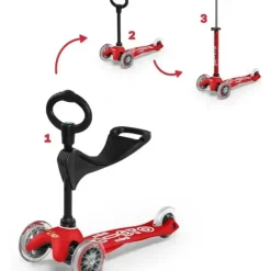 Shop All|Micro Kickboard - Mini 3in1 Deluxe, Red - cutbabycare.com | baby boutique & care hub