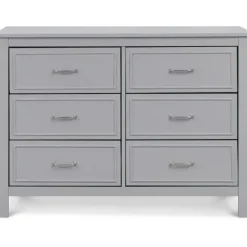 Shop All|Million Dollar Baby - DaVinci Baby Charlie 6-Drawer Double Dresser, Grey - cutbabycare.com | baby boutique & care hub