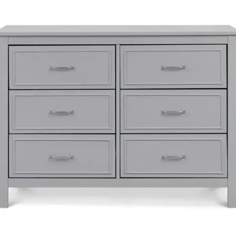 Shop All|Million Dollar Baby - DaVinci Baby Charlie 6-Drawer Double Dresser, Grey - cutbabycare.com | baby boutique & care hub