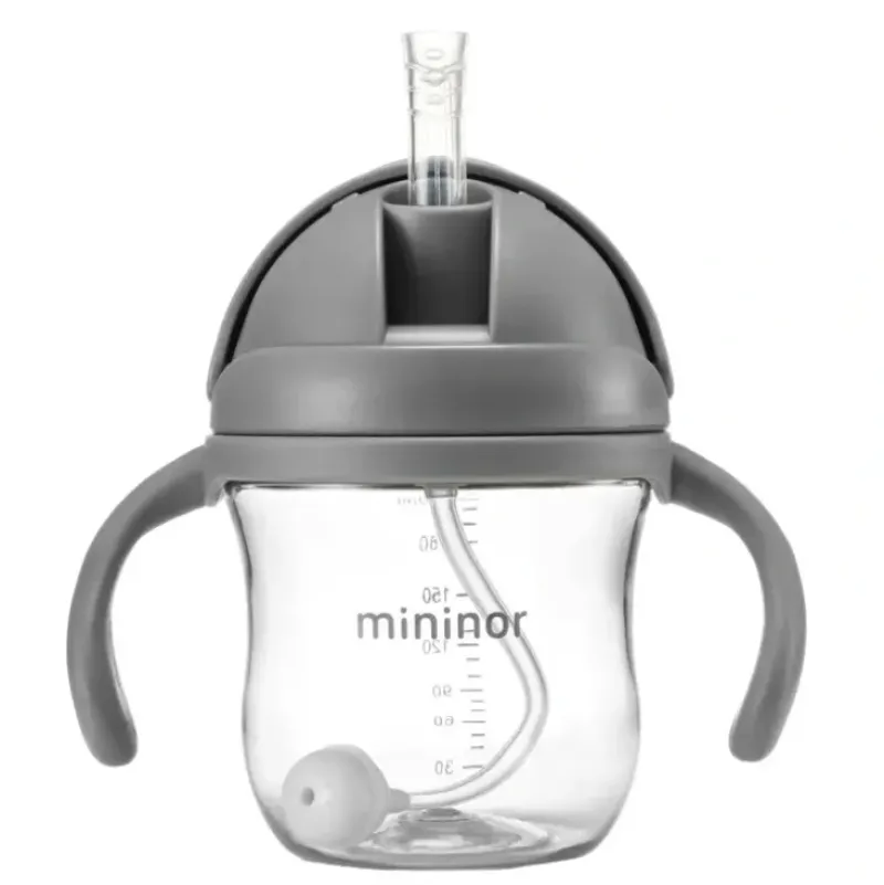 Shop All|Mininor Baby/Infant 220ml Tritan Straw Bottle Water/Juice Drink Cup Seal Grey - cutbabycare.com | baby boutique & care hub