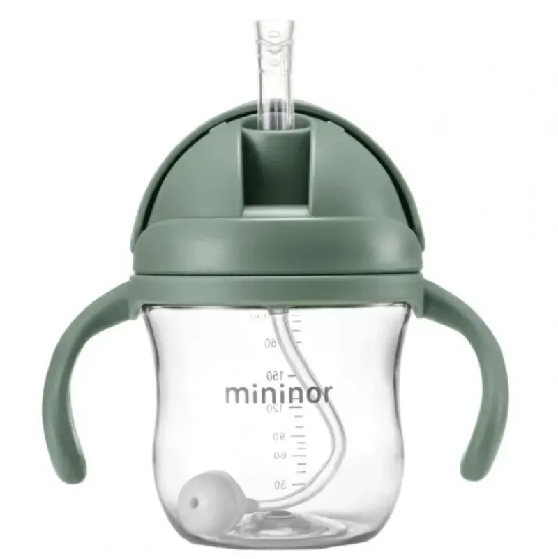 Shop All|Mininor Baby/Infant 220ml Tritan Straw Bottle Water/Juice Drink Cup Willow Green - cutbabycare.com | baby boutique & care hub