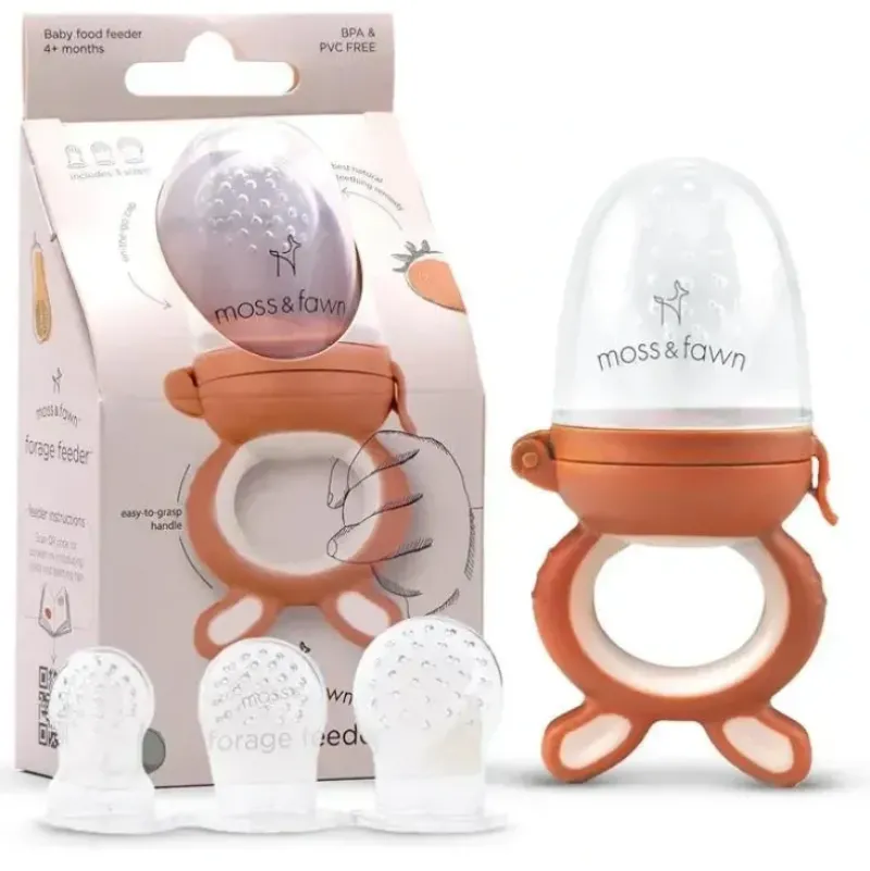 Shop All|Moss & Fawn - Forage Feeder, Soothing Silicone Frozen Baby Food Teething Toy, Terracotta - cutbabycare.com | baby boutique & care hub