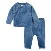 Shop All|Mud Pie - Baby Blue Velour Pant Set - cutbabycare.com | baby boutique & care hub