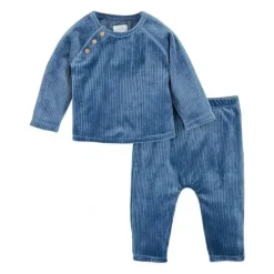 Shop All|Mud Pie - Baby Blue Velour Pant Set - cutbabycare.com | baby boutique & care hub