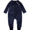 Shop All|Mud Pie - Baby Boy Navy Velour Sleeper - cutbabycare.com | baby boutique & care hub